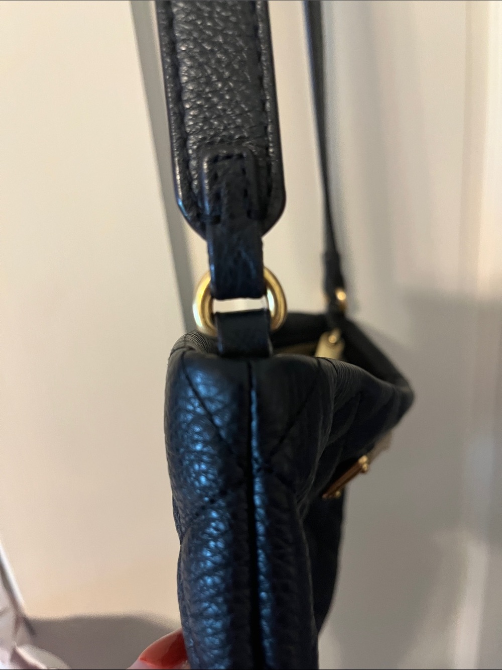 Marc by Marc Jacobs Black Quilted Pebbled Leather Crossbody - Picture 15 of 15